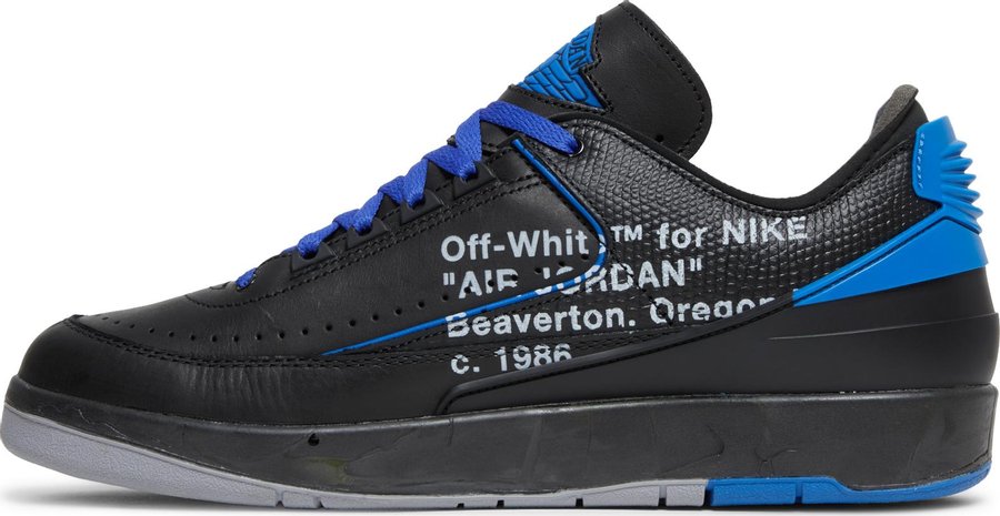 Off-White x Air Jordan 2 Retro Low SP 'Black Varsity Royal' DJ4375-004